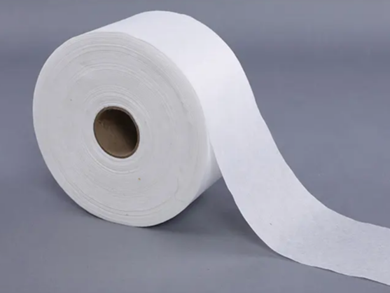 Wipes are spread with a double straight spunlace cloth Double parallel style spunlace nonwoven fabric